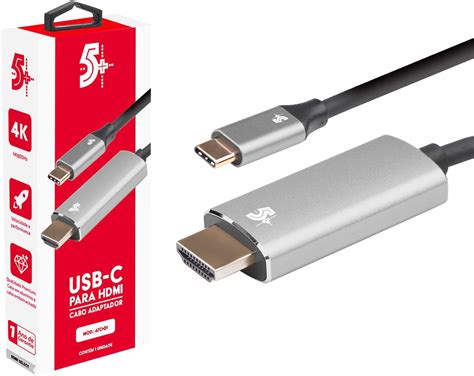 CABO ADAPTADOR USB C P HDMI 4K 60HZ 1 8M 5 Outros acessórios