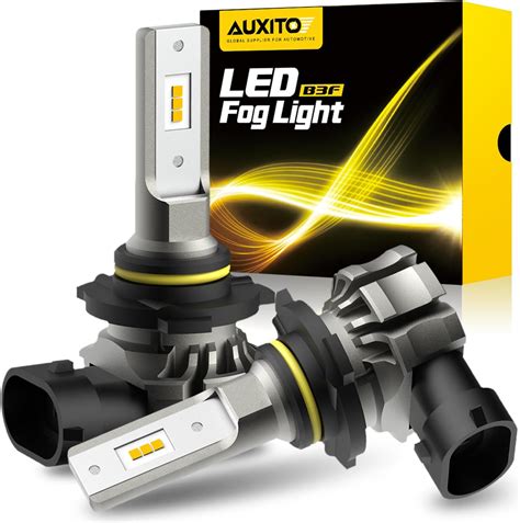 AUXITO 9145 LED Fog Light Bulbs Amber Yellow Light H10 9140 9045 9040