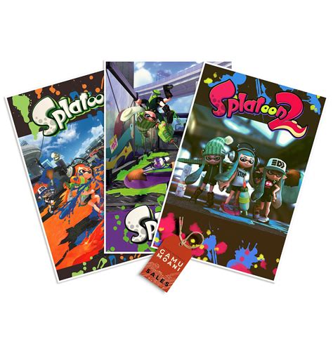 Splatoon Splatoon Poster Splatoon Poster Set Of 3 Splatoon Printable