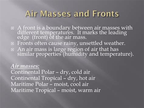 Ppt Air Masses And Fronts Powerpoint Presentation Free Download Id