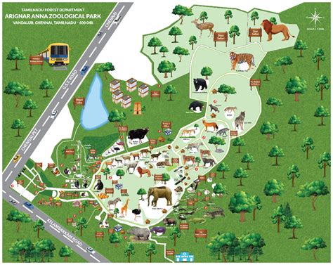 Zoo Map - Arignar Anna Zoological Park