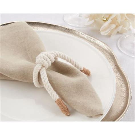 Saro Lifestyle Knotted Rope Napkin Ring Set Of 4 Walmart