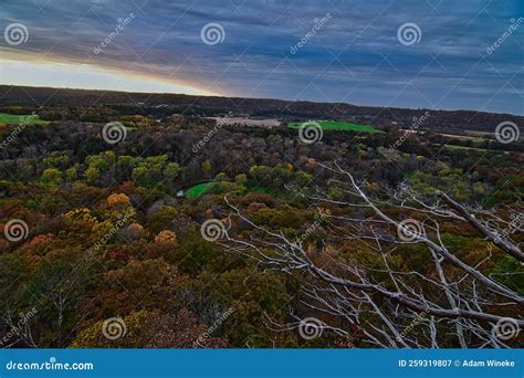 Wildcat Mountain State Park Scenic Overlook In Fall At Dusk Stock Image