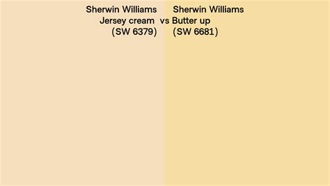 Sherwin Williams Jersey Cream Vs Butter Up Side By Side Comparison