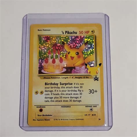 Mavin Pokemon Birthday Pikachu 25th Anniversary Celebrations Classic