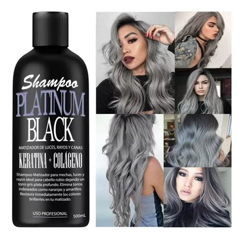 Shampoo Platinum Black Matizador Cabello Rubio Platinado