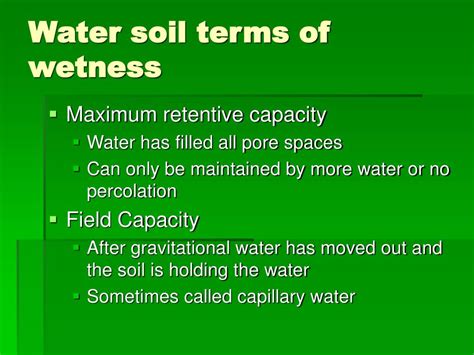 Ppt Soil Water Characteristics And Behavior Powerpoint Presentation