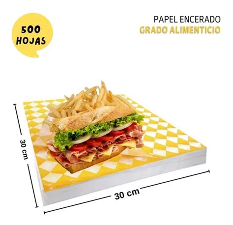 Papel Encerado Cuadros X Hojas Grado Alimenticio