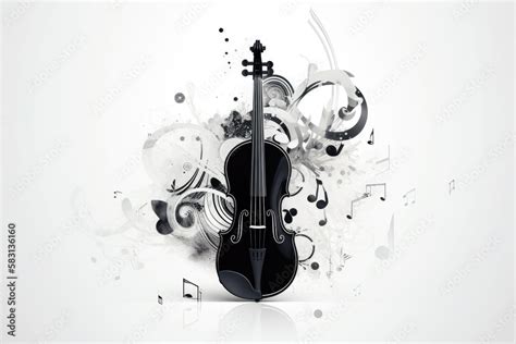 Illustrated banner with music. Musical notes Stock Illustration | Adobe ...