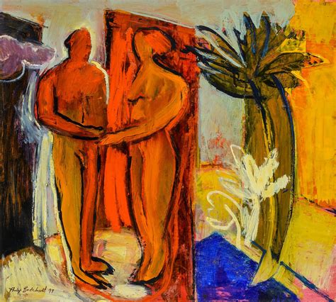 Lot Philip Badenhorst Sa Born Oil Abstract With Figures