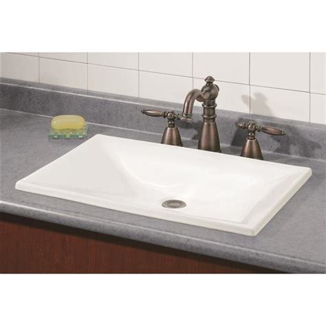 Cheviot Estoril Drop In Bathroom Sink 22 In X 15 In White 1180 Wh