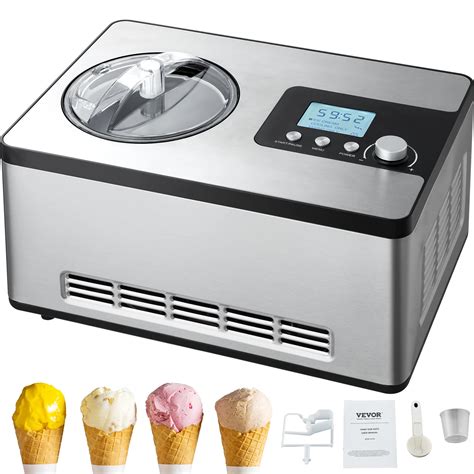 VEVOR Sorbeti Re Automatique Turbine Glace Professionnelle 2 L 180 W