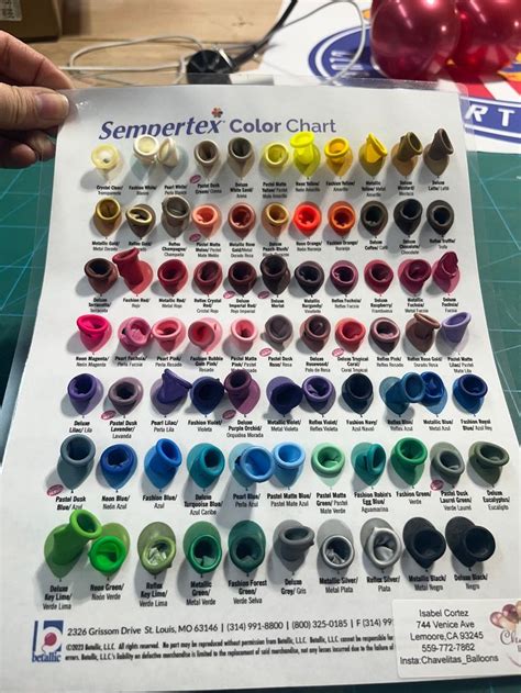 Sempertex Color Charts W Balloons Etsy In 2024 Balloons Qualatex