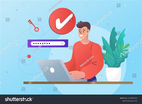 Online Registration Sign Login Account On Stock Vector (Royalty Free ...