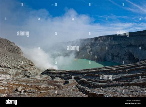 Kawah Ijen Volcano Java Indonesia Stock Photo Alamy