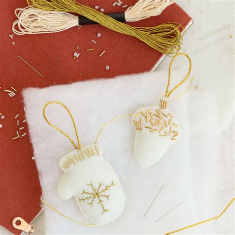 Proposez ces décorations de Noël en feutrine avec le kit DIY Mercerie