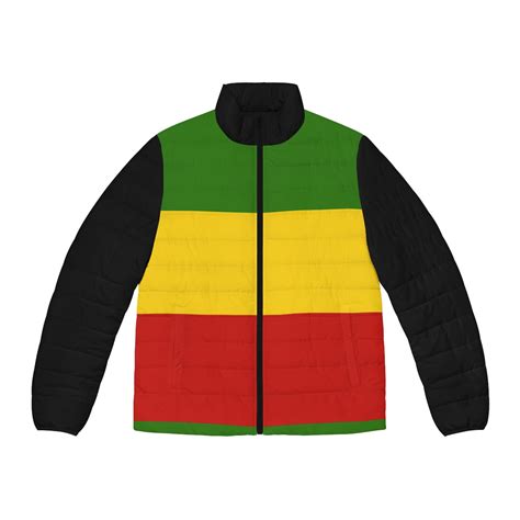 Rastafarian Puffer Jacket Rasta Gear Shop