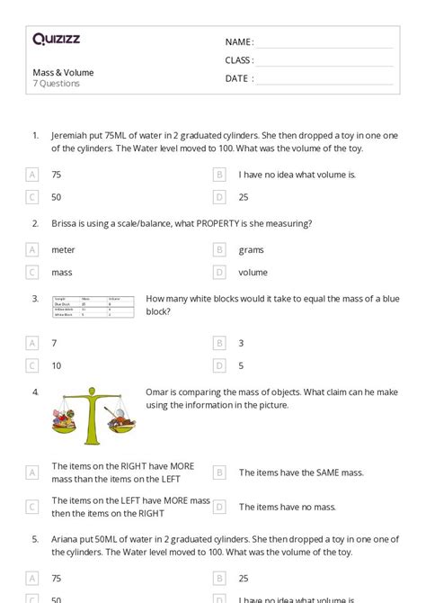 50 Comparing Volume Worksheets For 3rd Grade On Quizizz Free And Printable