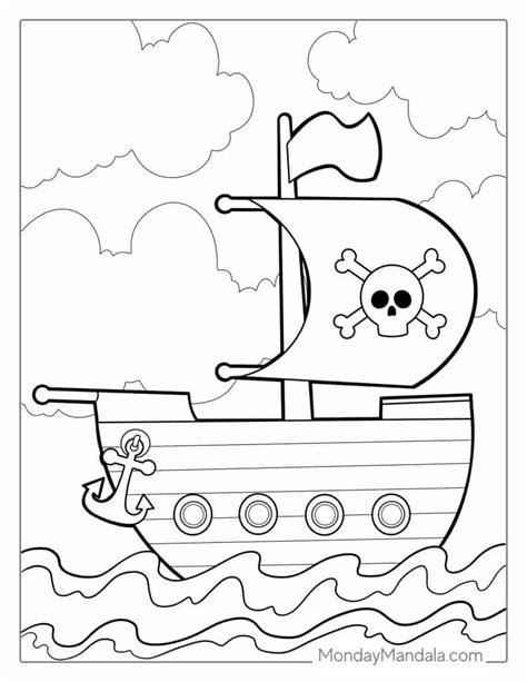 Printable Coloring Pages And Pirate Ships