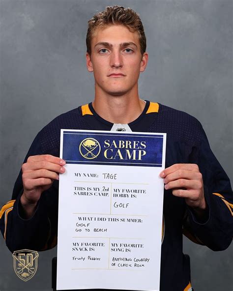 Tage Thompson Sabres Hockey Buffalo Sabres Sabre