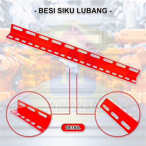 Besi Siku Lubang Merah Tersedia Beberapa Pilihan Ukuran Lazada