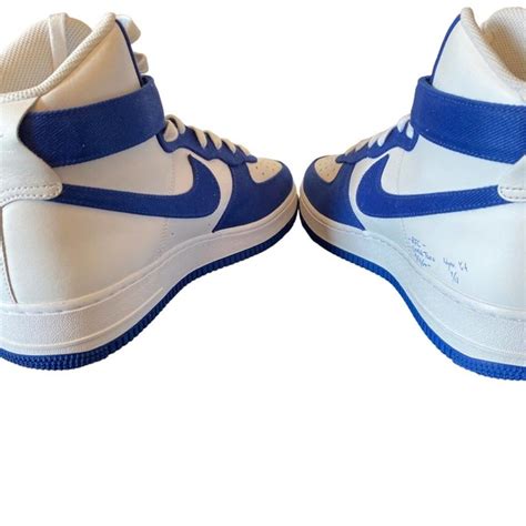 Nike Shoes Nike Air Force High Emb Dodgers Mlb Royal Blue All Sizes