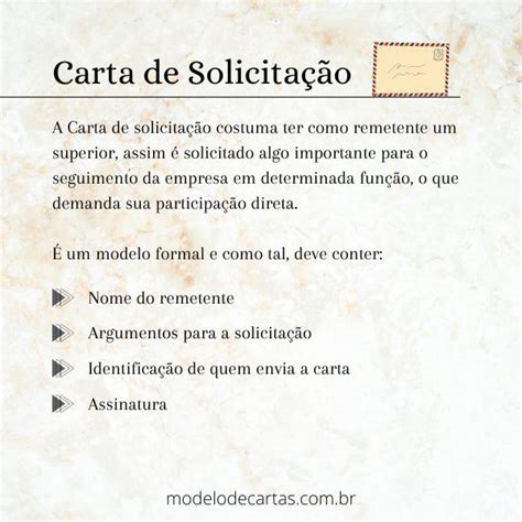 Exemplos De Carta De Solicita O Modelos De Carta