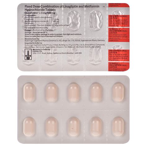 Ondero Met Strip Of 10 Tablets Health And Personal Care