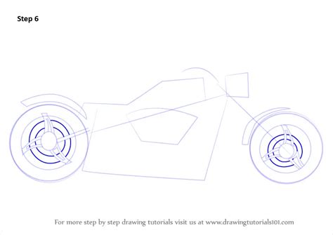 Learn How to Draw a Chopper (Two Wheelers) Step by Step : Drawing Tutorials