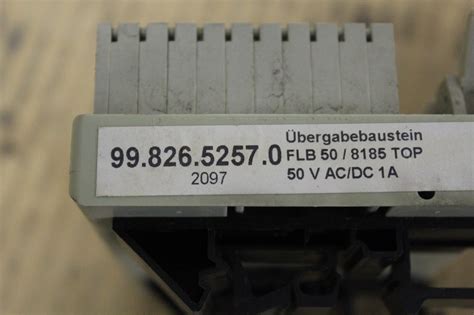 WEB WIELAND BAMBERG TRANSFER MODULE BOARD TERMINAL MODULE 99 826 5257 0