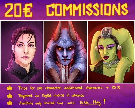 Limited Commissions Headshots Open Until 165 By Varjopihlaja On