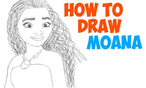 How To Draw Moana Easy Step By Step Drawing Tutorial For Kids And