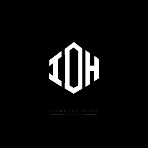 IDH letter logo design with polygon shape. IDH polygon and cube shape logo design. IDH hexagon ...