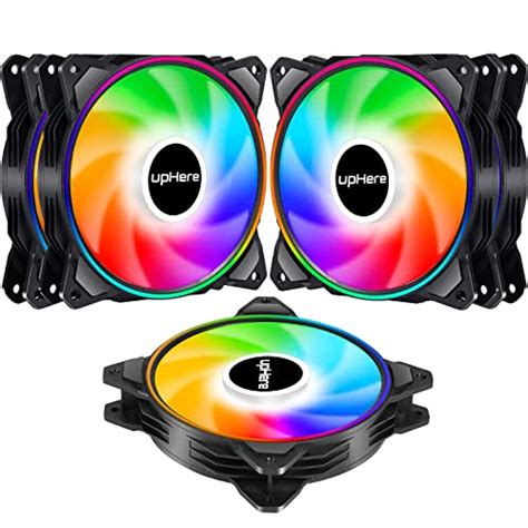 Uphere 3 Pack Wireless Rgb Led 120mm Case Fan Quiet Edition High