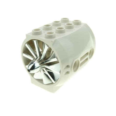 1x Lego Düse weiß Propeller chrome silber Turbine Triebwerk 43121c01