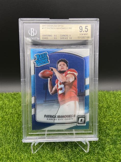 Patrick Mahomes Ii Donruss Optic Rookie Card Bgs Gem Mint