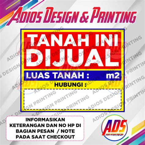 Jual Cetak Banner Spanduk Tanah Ini Dijual Spanduk Tanah Dijual