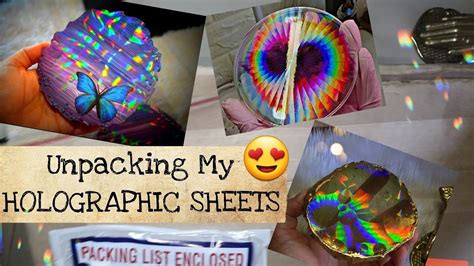 Holographic Sheets For Making Resin Molds Unpacking Video Highly