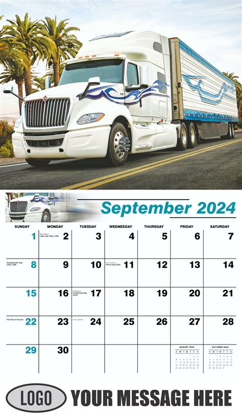 Semi Truck Calendar 2024 Marla Loella