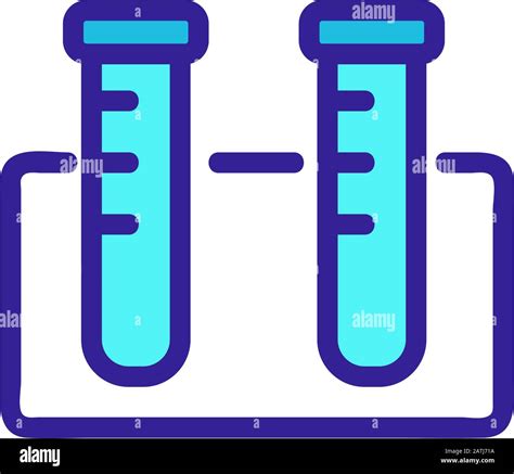 Vector de icono de tubos de ensayo de laboratorio Ilustración de