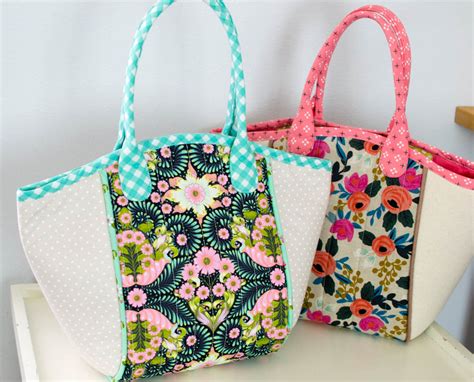 Free Sewing Pattern Tote Bag With Zipper Literacy Basics