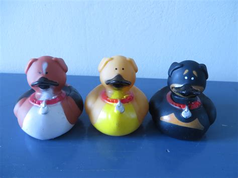 Dog Rubber Ducks 3 Puppy Rubber Ducks Doberman Beagle Golden Ret