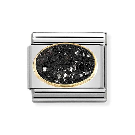 Nomination Druzy Agate Black Sky Link Francis Gaye Jewellers