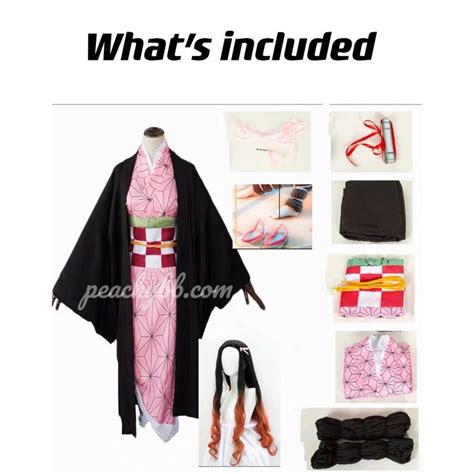 Nezuko Kamado Cosplay Halloween Costume Full Set