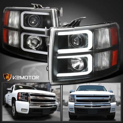 Faros Lupa Y Doble Led Drl Para Silverado Cheyenne Mercado