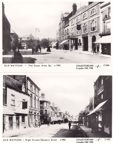 Old Watford High Street Essex Arms Pub 2x Mint Postcard s | Europe