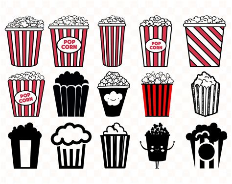 Popcorn Svg Popcorn Svg Archivos Popcorn Png Popcorn Clipart Etsy