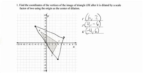 Dilations And Finding Scale Factor Worksheet