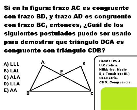 Psu Matematicas Desaf O Congruencia Problema Resuelto