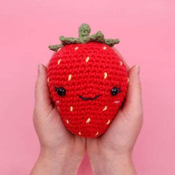 Giant Strawberry Amigurumi In Crochet Strawberry Crochet Kit